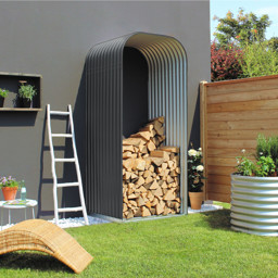 Zeige Details für Vitavia Holzunterstand hoch Dunkelgrau 86 cm tief Bild von Vitavia Holzunterstand hoch Dunkelgrau 86 cm tief