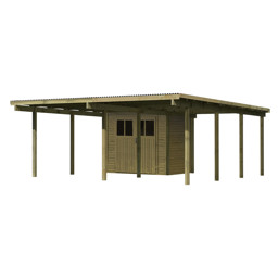 Zeige Details für Karibu ECO Doppelcarport 2 inkl. Abstellraum 1 Bild von Karibu ECO Doppelcarport 2 inkl. Abstellraum 1