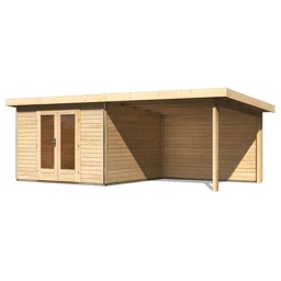 Zeige Details für Karibu Pultdach Gartenhaus Radeburg 1 inkl. 3 m Anbaudach und Rückwand Bild von Karibu Pultdach Gartenhaus Radeburg 1 inkl. 3 m Anbaudach und Rückwand