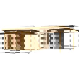 Zeige Details für Karibu Pultdach Gartenhaus Radeburg 3 inkl. 3 m Anbaudach Bild von Karibu Pultdach Gartenhaus Radeburg 3 inkl. 3 m Anbaudach