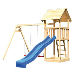Zeige Details für Karibu Spielturm Lotti mit Rutsche und Doppelschaukelanbau Bild von Karibu Spielturm Lotti mit Rutsche und Doppelschaukelanbau