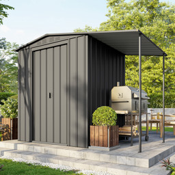 Zeige Details für Globel Metall-Gerätehaus Dream 65  inkl. Schleppdach anthrazit Bild von Globel Metall-Gerätehaus Dream 65  inkl. Schleppdach anthrazit