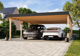 Zeige Details für Karibu Doppel Carport Leimholz 2 Bild von Karibu Doppel Carport Leimholz 2