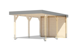 Zeige Details für Lamellen Rückwand für Einzel Leimholz Carport Bild von Lamellen Rückwand für Einzel Leimholz Carport