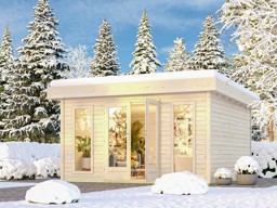 Zeige Details für Karibu Gartenhaus North mit hoher Schneelast Bild von Karibu Gartenhaus North mit hoher Schneelast