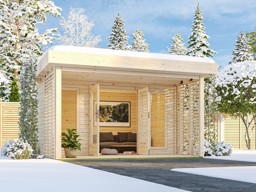Zeige Details für Karibu Gartenhaus Chione mit hoher Schneelast Bild von Karibu Gartenhaus Chione mit hoher Schneelast