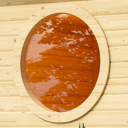 Zeige Details für Karibu 40 mm Saunafenster Rund 80 cm Klarglas Bild von Karibu 40 mm Saunafenster Rund 80 cm Klarglas