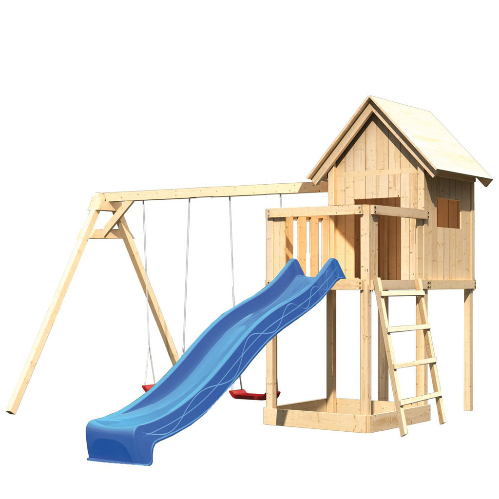 Gamoni De Ich Liebe Meinen Garten Akubi Spielturm Frieda Mit Anbau Schaukel Und Rutsche