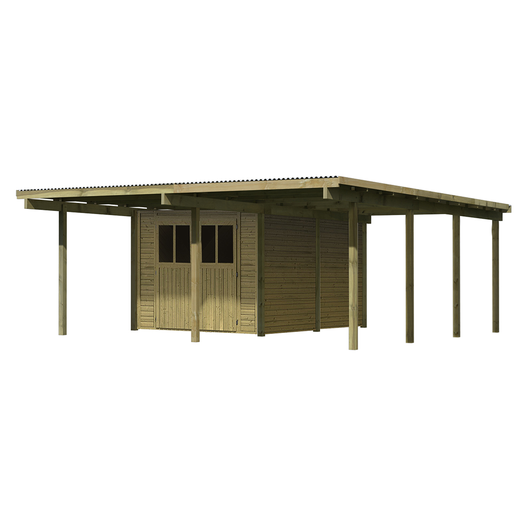 Bild von Karibu ECO Doppelcarport 2 inkl. Abstellraum 2