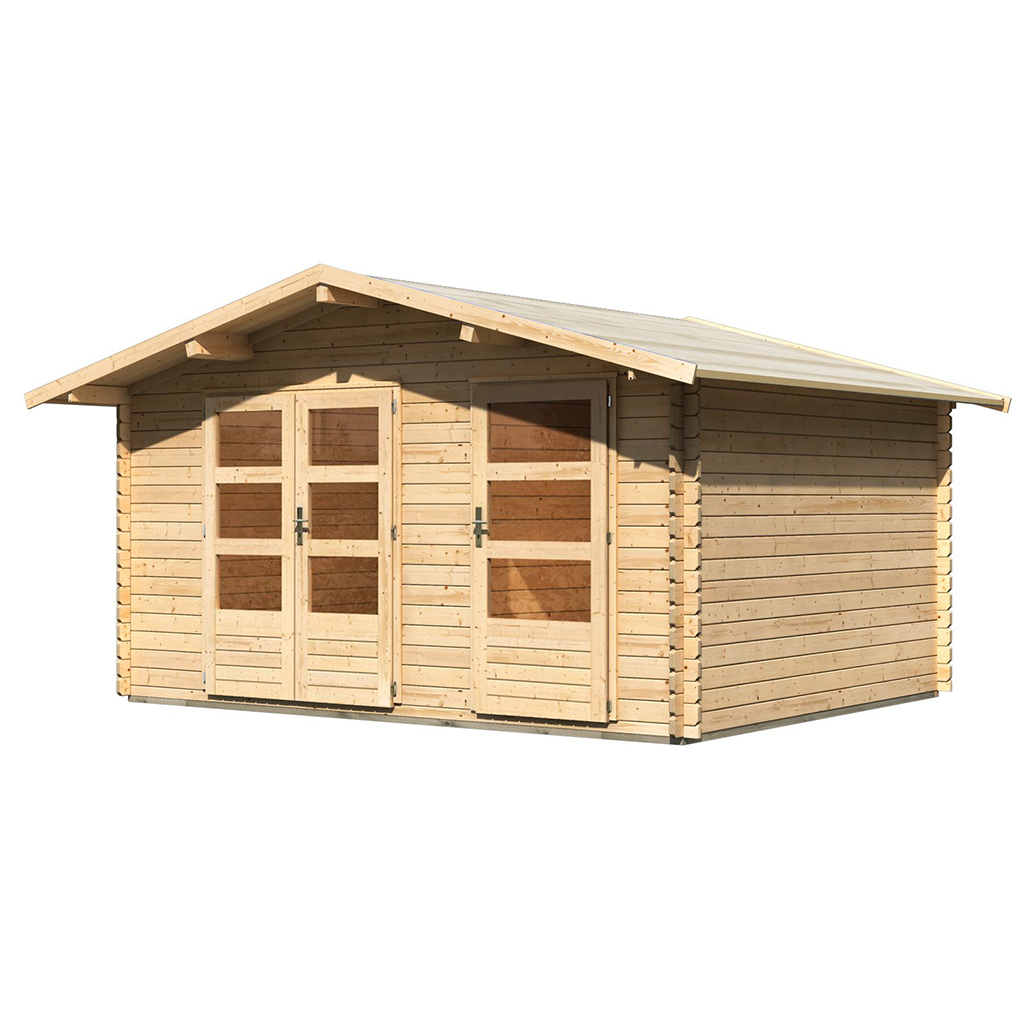 Bild von Woodfeeling 28 mm Mittelwand Gartenhaus Radur-1