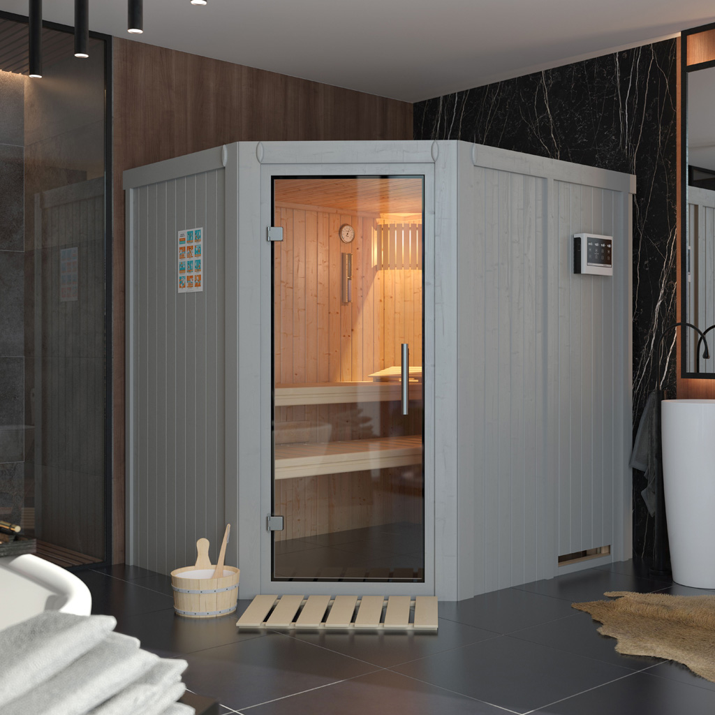 Bild von Karibu 68 mm System Sauna Jörgi Jubiläumset