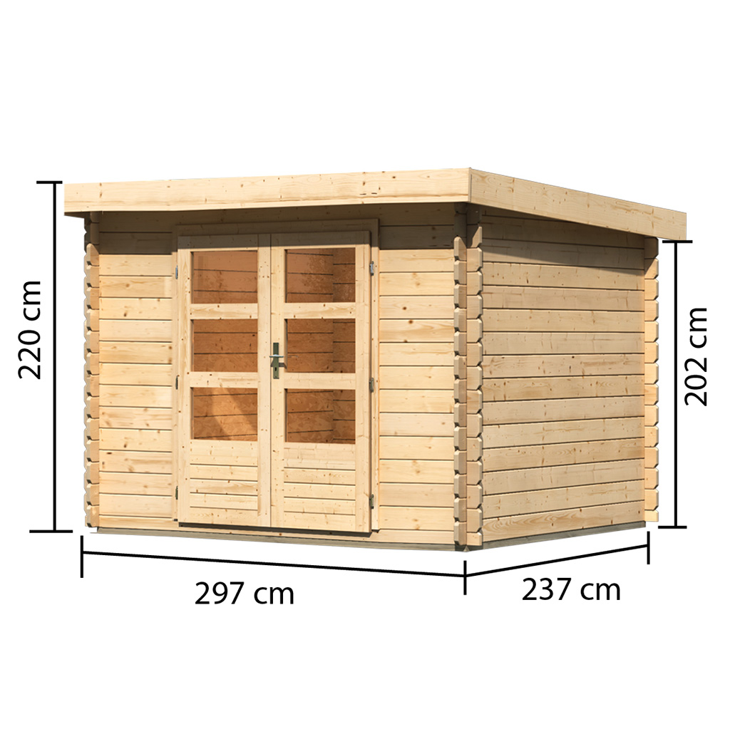 Gamoni.de Ich liebe meinen Garten!. Karibu 28 mm Blockbohlen Gartenhaus  Bastrup 3