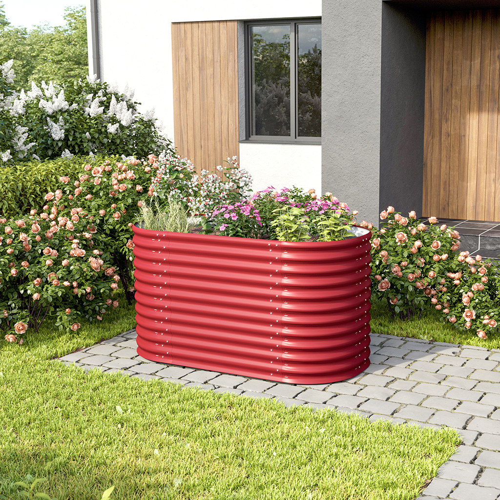 Bild von Hochbeet TERRA Basic 86 cm Höhe Rubinrot