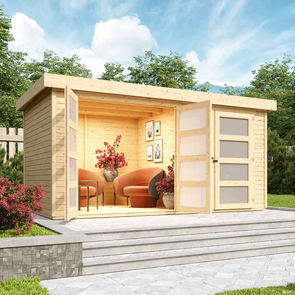 Bild von Karibu 19 mm Zweiraum Gartenhaus Stahnsdorf 2