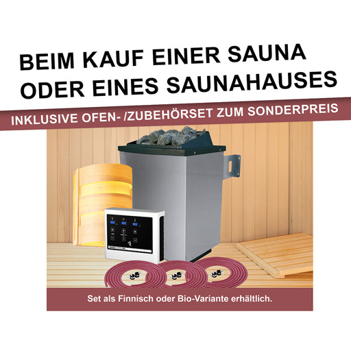 Aktion Sauna Ofen - Licht Zubehör Spar Set