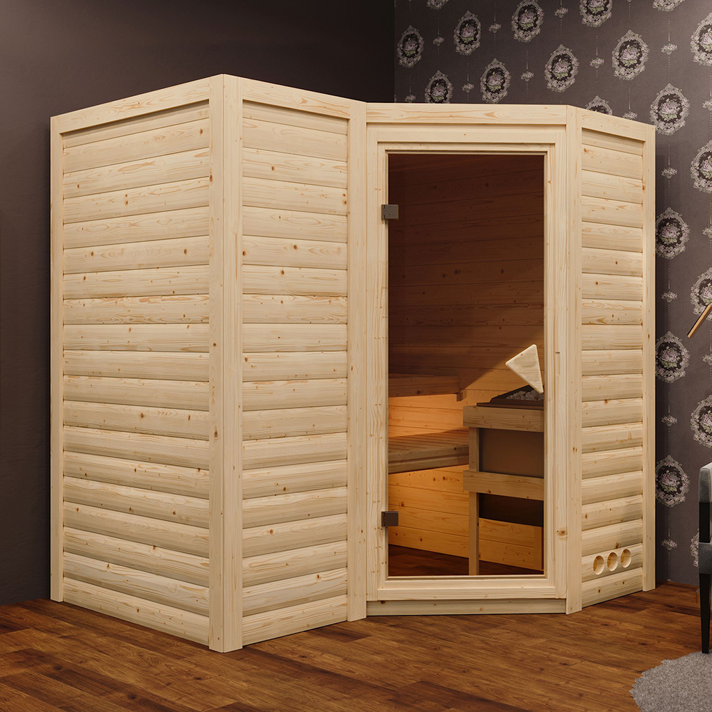 Bild von Karibu 40 mm Massiv Sauna Sahib 1