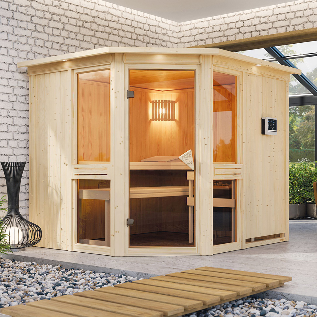 Bild von Karibu 68 mm System Sauna Amelia 3