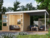 Bild von Karibu 19 mm Hybrid Gartenhaus Jupiter mit Anbaudach