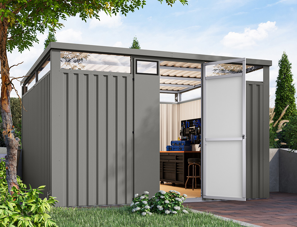 Bild von Karibu Metallhaus Østen 3,5 inkl. Gratisbox im Mai 25