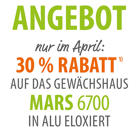 Bild von Angebot Vitavia Gewächshaus Mars 6700 eloxiert