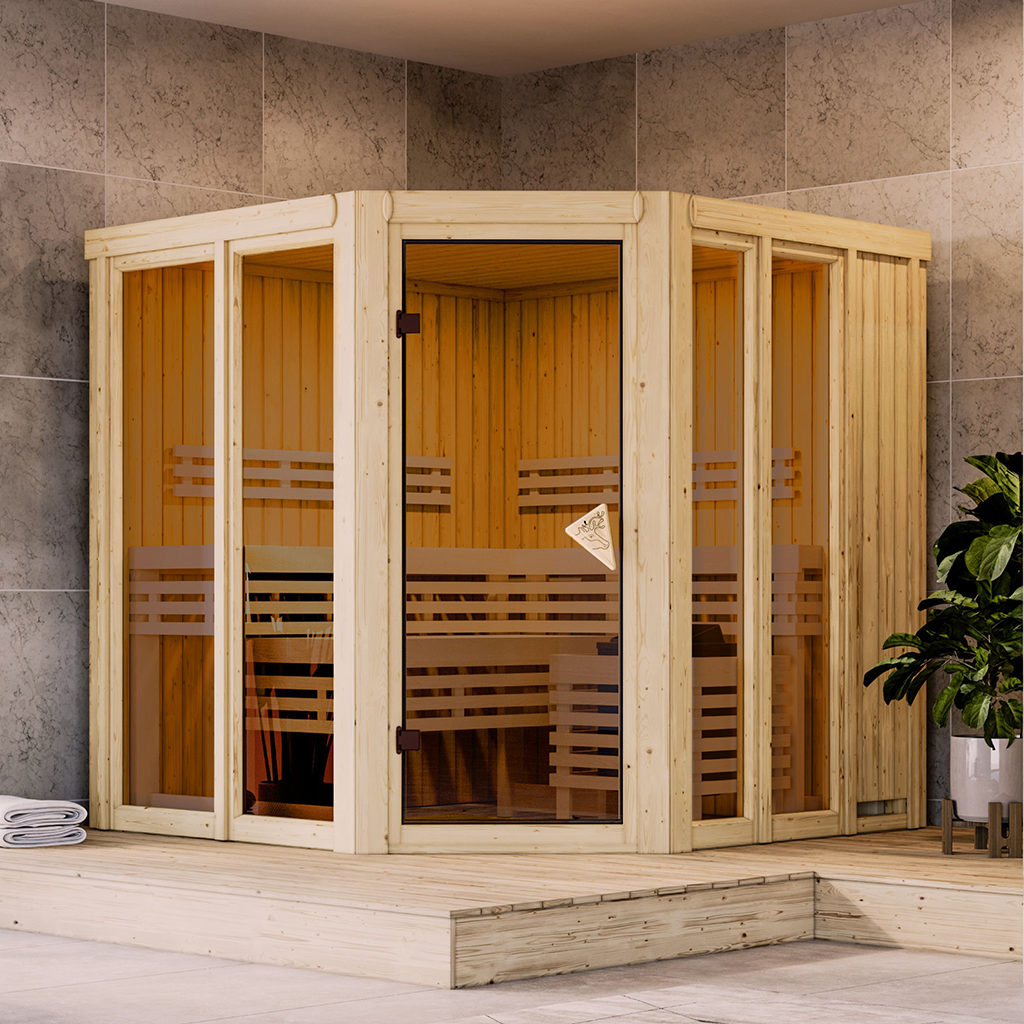 Bild von Karibu 68 mm System Sauna Airi