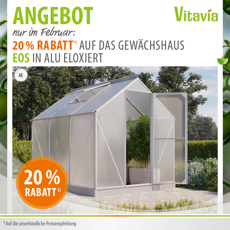 Bild von Februar Angebot Vitavia Gewächshaus EOS