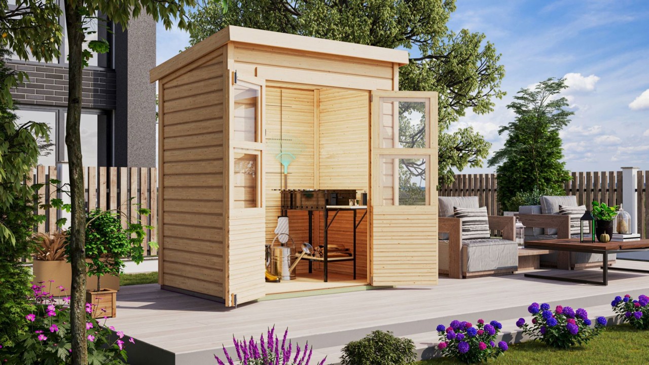 Bild von Express Angebot 14 mm Karibu Gartenhaus Amrum