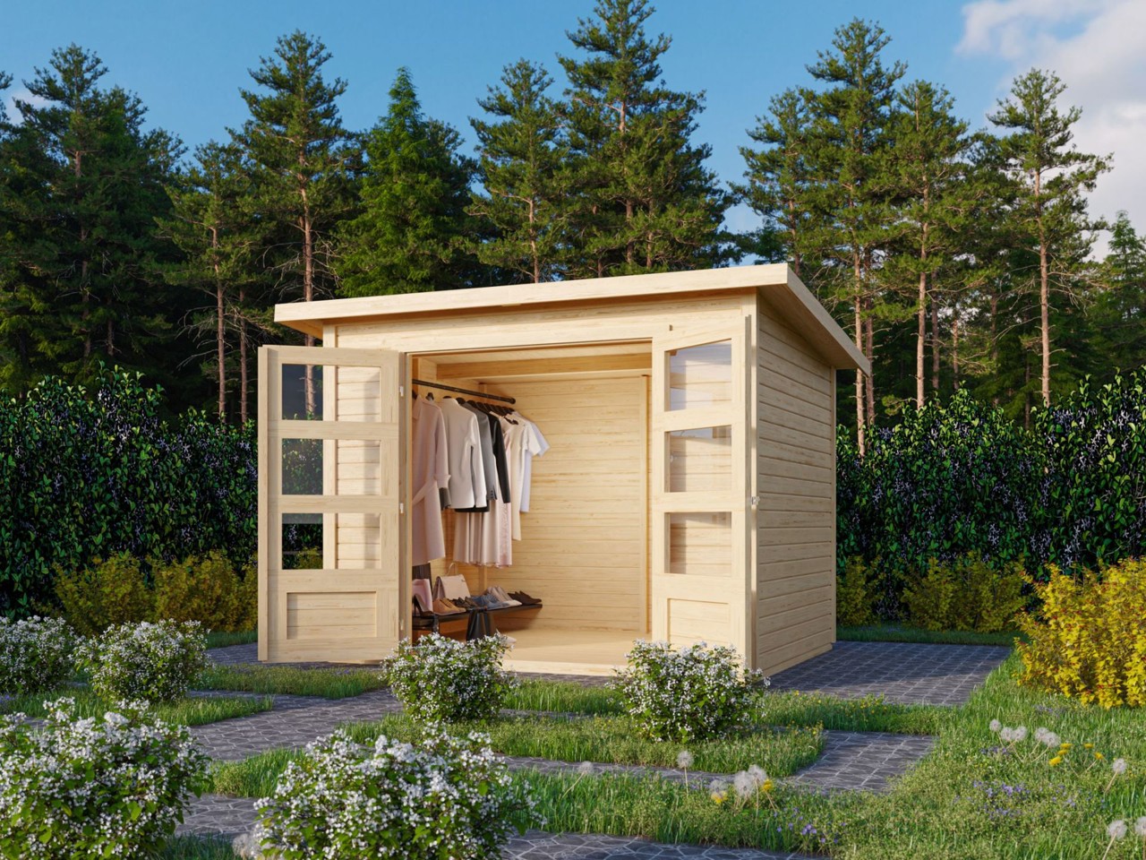 Bild von Express Angebot 19 mm Karibu Gartenhaus Castano