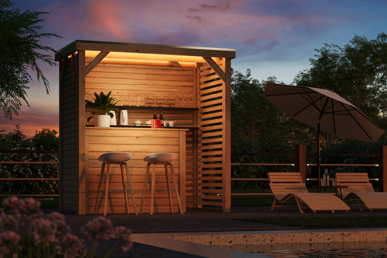 Bild von Karibu Cubeco WM Pavillon S inkl. Holzbar