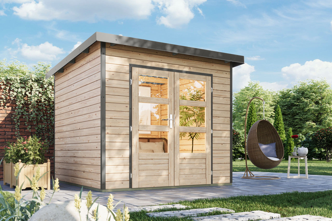 Karibu 28 mm Hybrid Gartenhaus Pluto 3