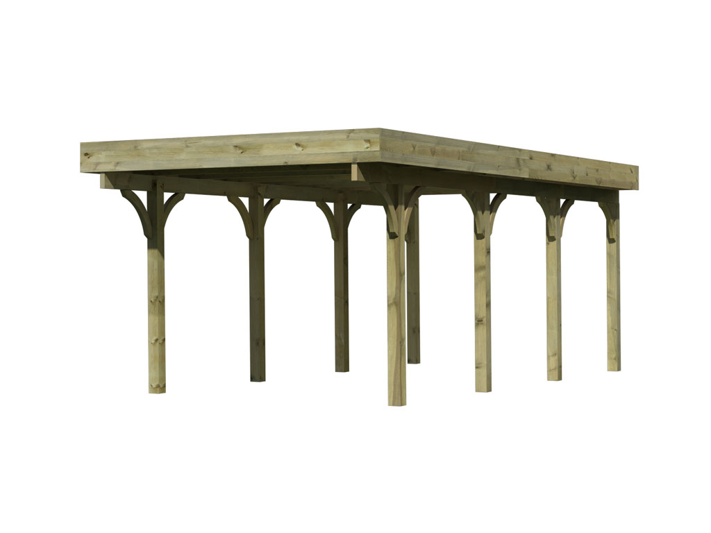 Weka Doppelcarport X Mit Stahldach Pfosten 12x12 Cm Holz 394 Kg