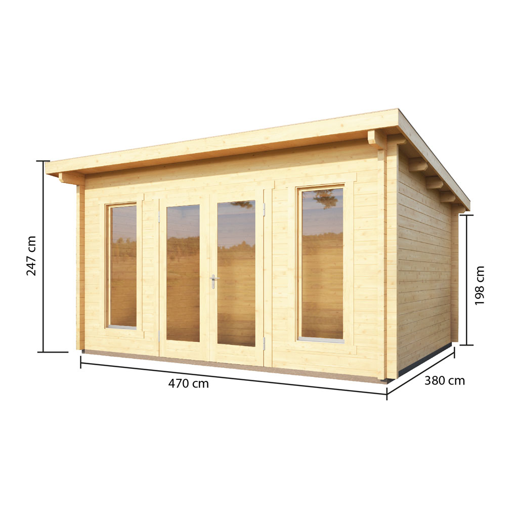 Gamoni De Ich Liebe Meinen Garten 70 Mm Blockbohlenhaus Stavanger 3