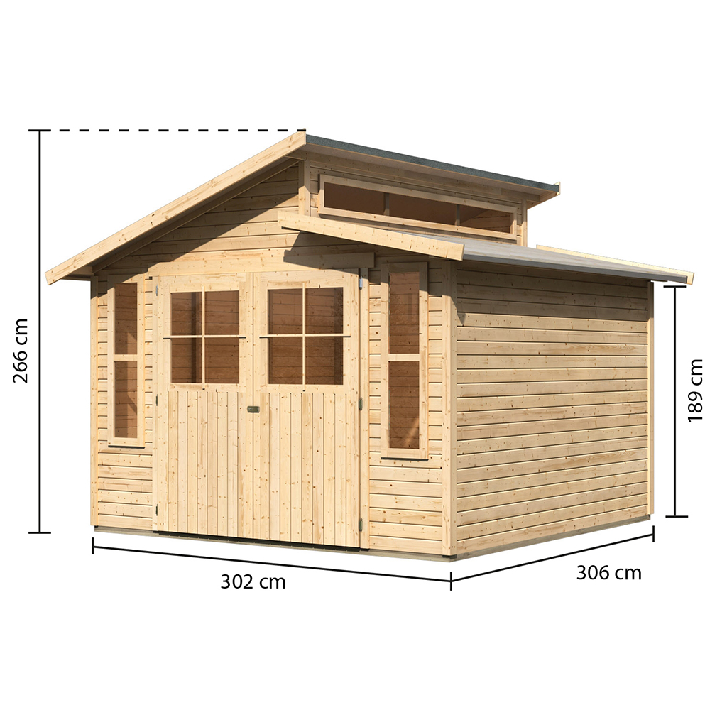 Gamoni De Ich Liebe Meinen Garten Karibu Gartenhaus Grauburg 7 Naturbelassen
