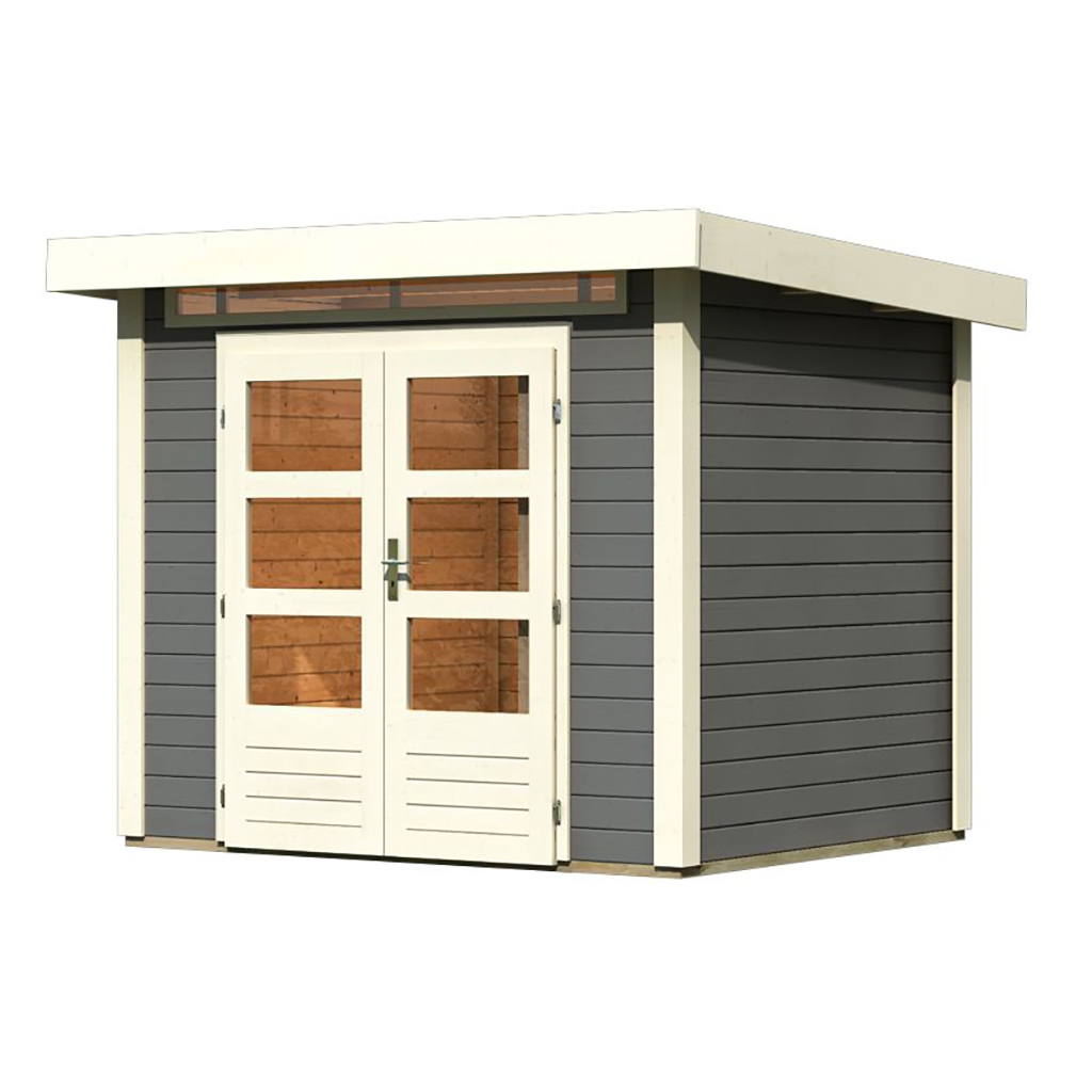 Gamoni De Ich Liebe Meinen Garten Woodfeeling 28 Mm Gartenhaus Kandern 2 Terragrau